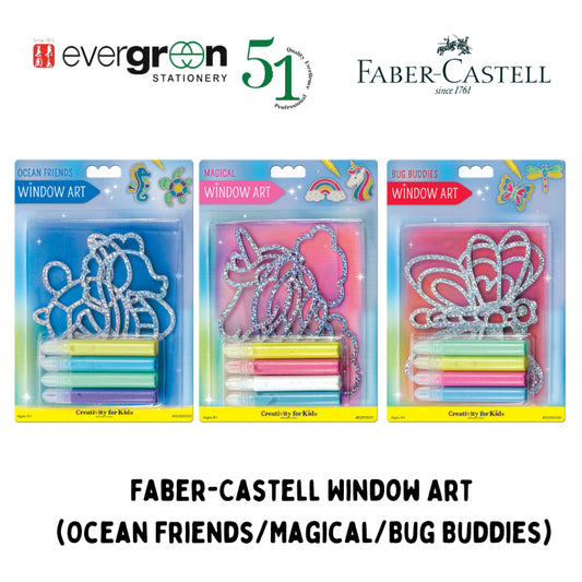 [SG] Faber-Castell Window Art (Ocean Friends/Magical/Bug Buddies) [Evergreen Stationery]