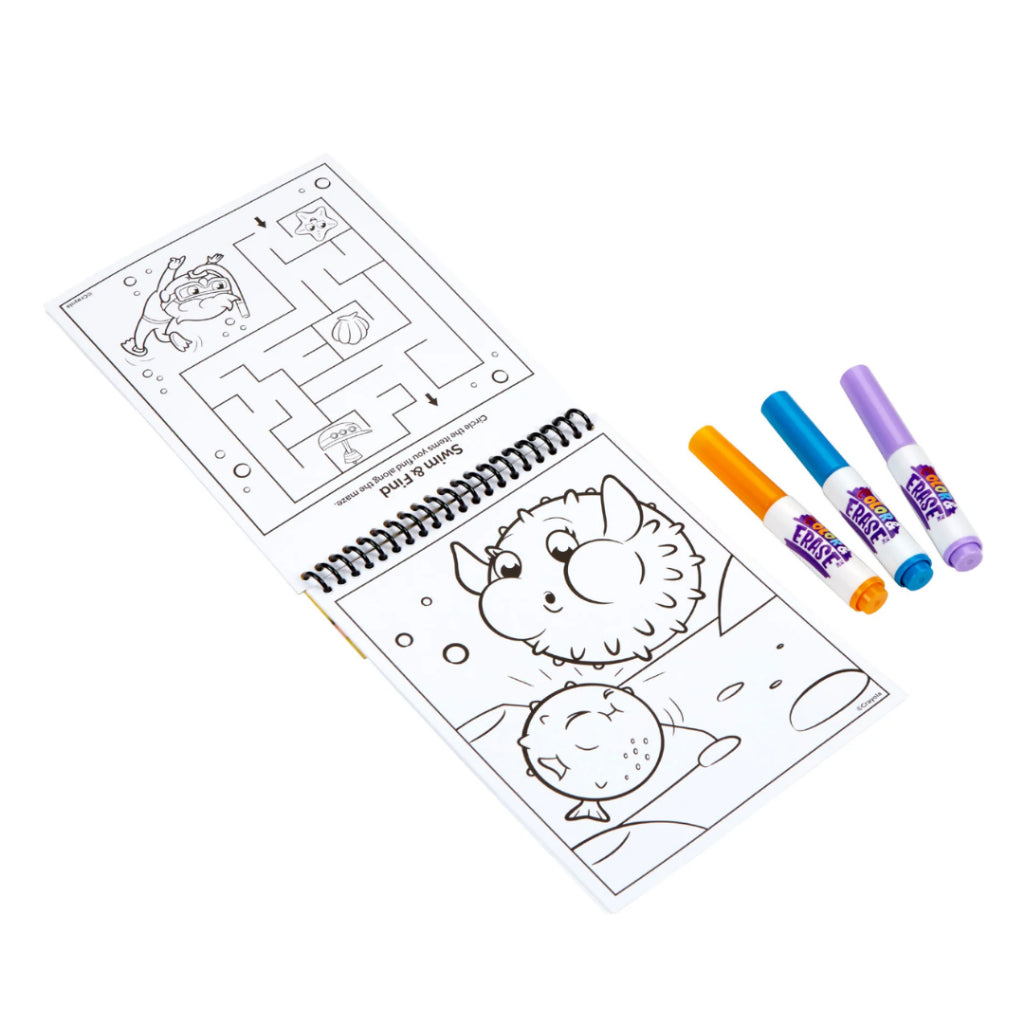 [SG] Crayola Color & Erase Activity Pad (Sea) [Evergreen Stationery]