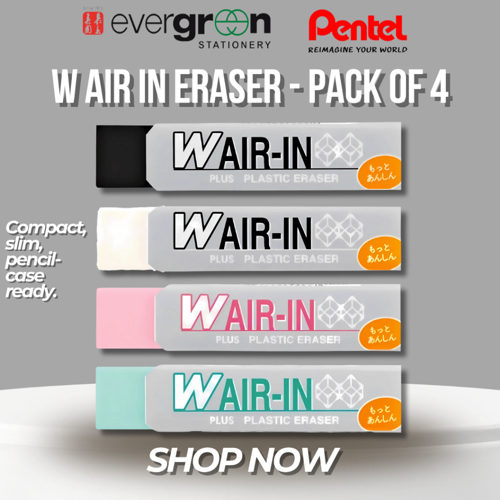 [SG] Pentel W Air-In Eraser 4-Pack [Evergreen Stationery]