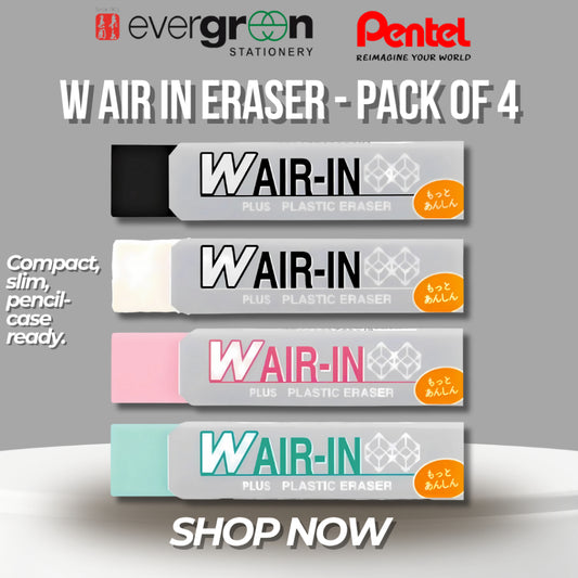 [SG] Pentel W Air-In Eraser 4-Pack [Evergreen Stationery]