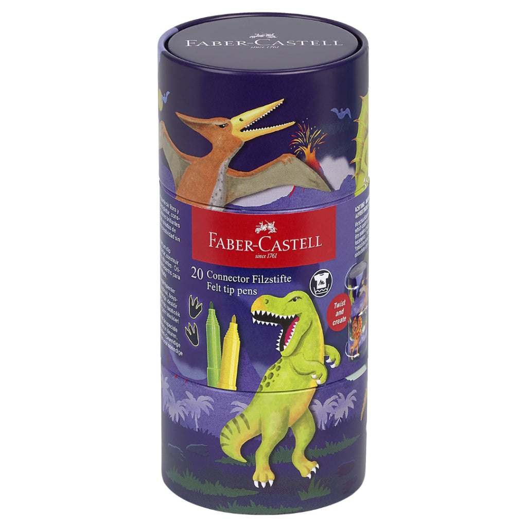 [SG] Faber-Castell Dino Connector Pens (20 Colors) [Evergreen Stationery]