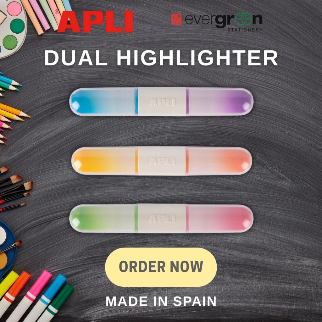 [SG] APLI Mini Dual Highlighter [Evergreen Stationary]