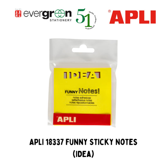 [SG] APLI 18337 75x75mm Funny Sticky Notes (IDEA) [Evergreen Stationery]