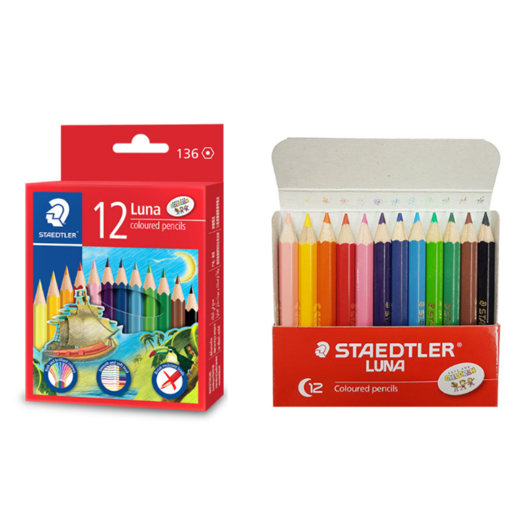 [SG] Steadtler Luna 12 Pcs Short Coloured Pencil [Evergreen Stationery]
