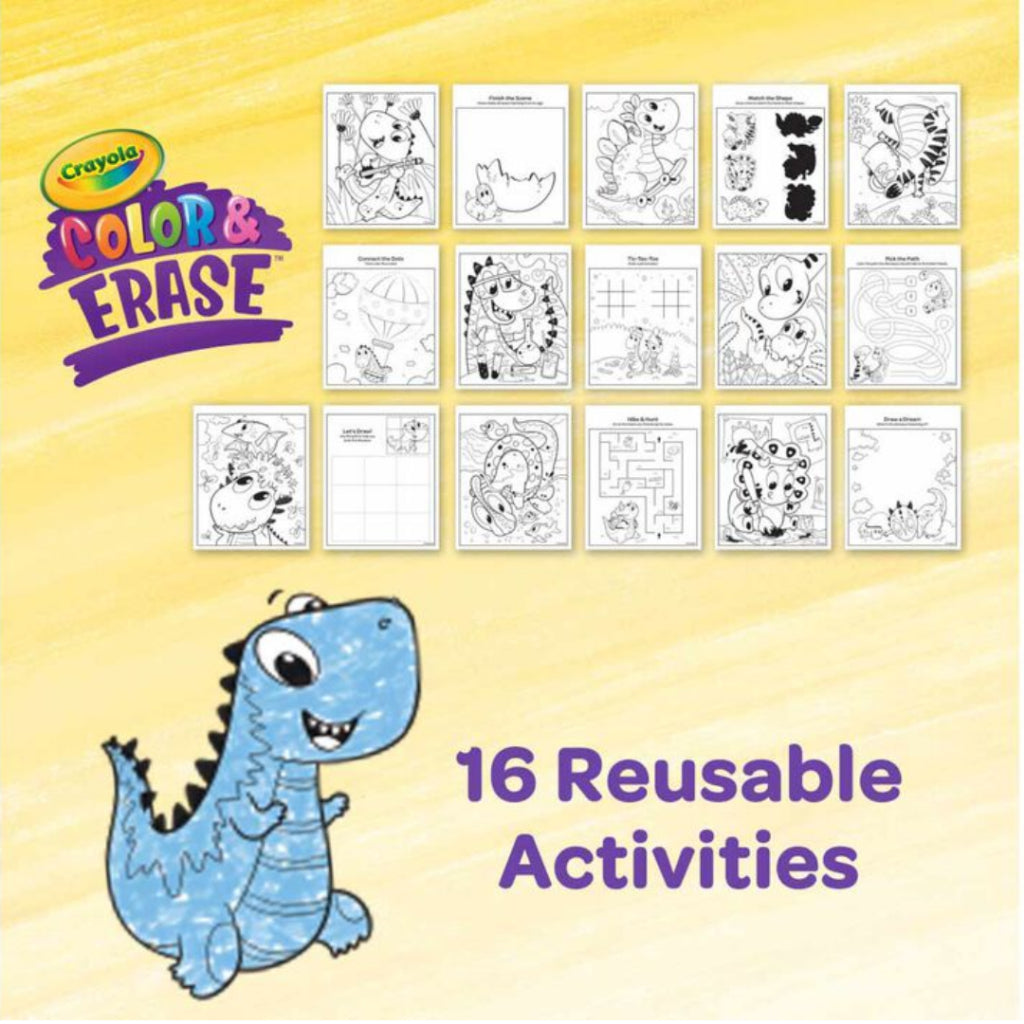 [SG] Crayola Color & Erase Activity Pad (Dinosaur) [Evergreen Stationery]