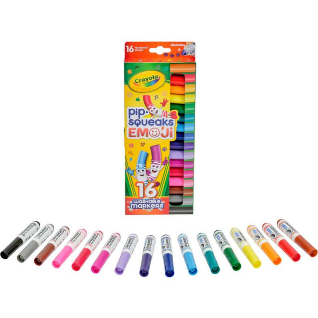 [SG] Crayola Pip-Squeaks Emoji Stamp Markers, 16 Count [Evergreen Stationery]