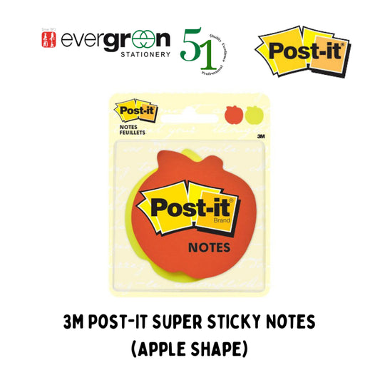 [SG] 3M Post-It Super Sticky Notes 7350-APL (Apple Shape) [Evergreen Stationery]