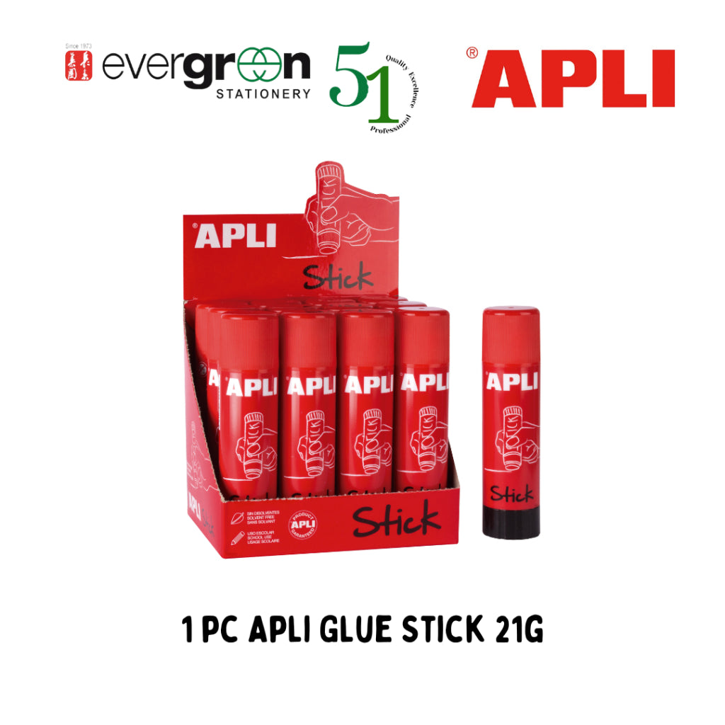 [SG] APLI 10g/21g Glue Stick [Evergreen Stationery]