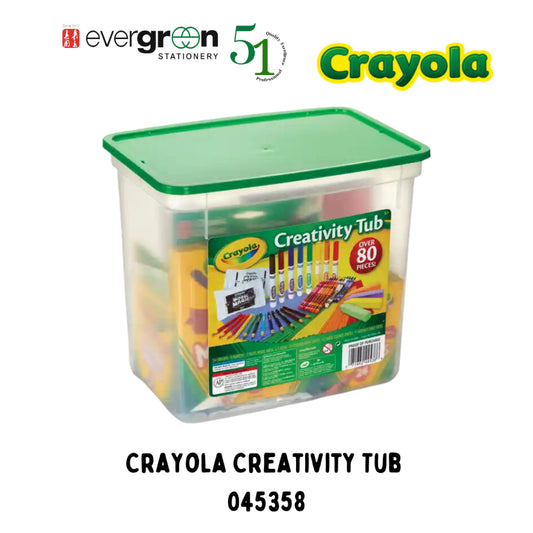 [SG] Crayola Over 80 Pieces Creativity Tub 045358 [Evergreen Stationery]