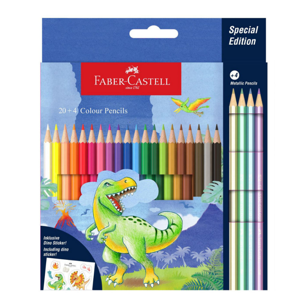 [SG] Faber-Castell Dino Color Pencils (24 Colors) [Evergreen Stationery]