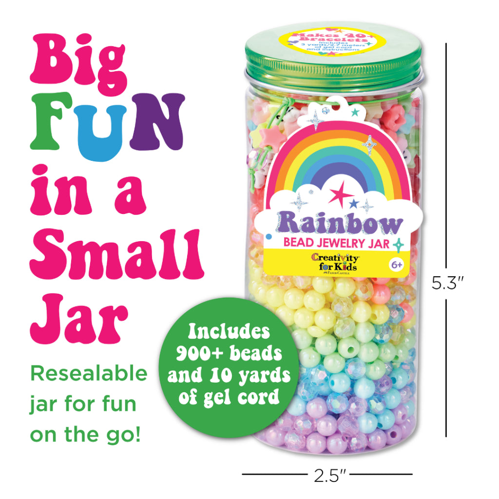 [SG] Faber-Castell Unicorn/Rainbow Bead Jewelry Jar [Evergreen Stationery]