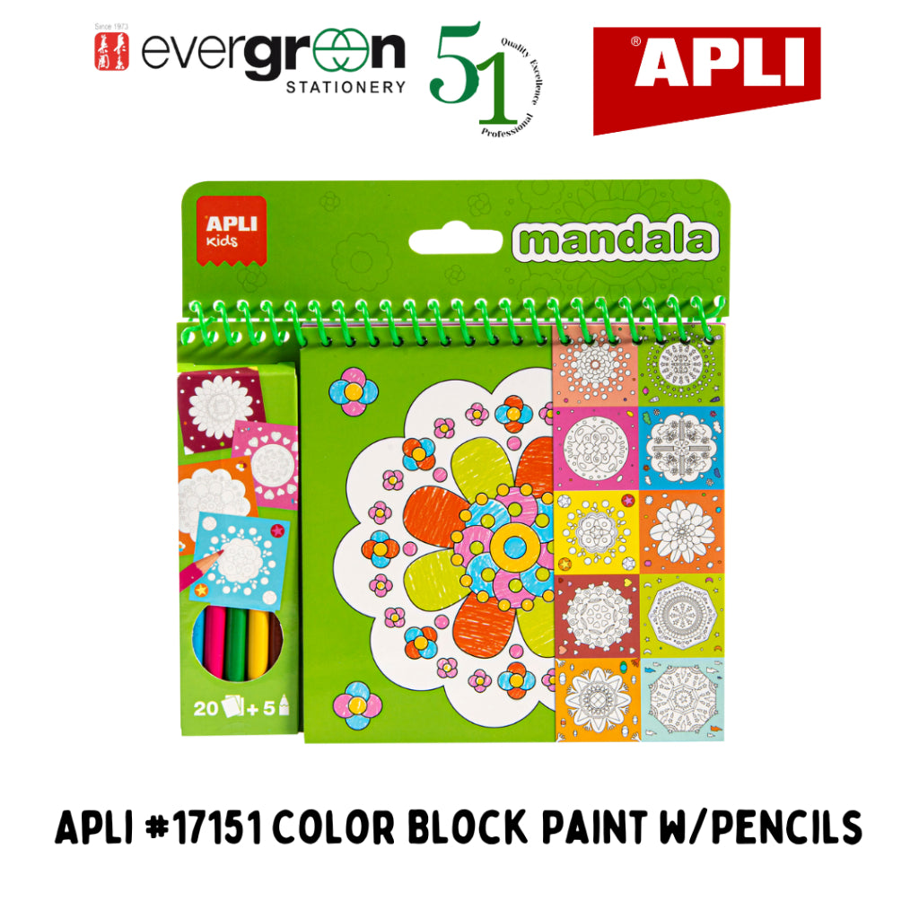 [SG] Apli #17151 Color Block Paint w/Pencils [Evergreen Stationery]