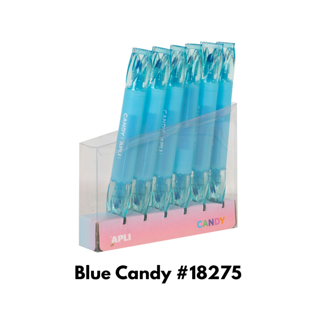 [SG] Apli Candy Highlighter (Pink/Blue/Purple/Orange/Green/Yellow) [Evergreen Stationery]