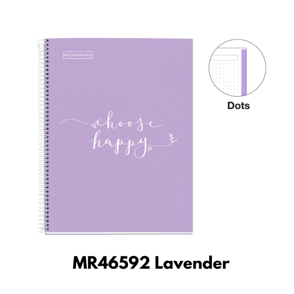 [SG] Apli A4 pink/lavender 80pgs Dots Spiral Notebook [Evergreen Stationery]
