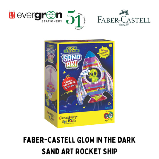 [SG] Faber-Castell Glow In The Dark Sand Art Rocket Ship [Evergreen Stationery]