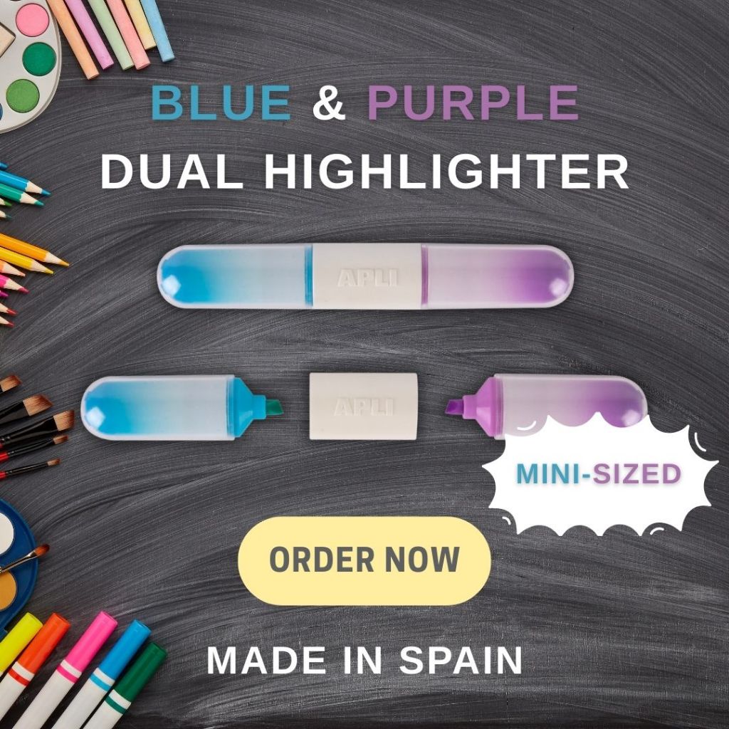 [SG] APLI Mini Dual Highlighter [Evergreen Stationary]