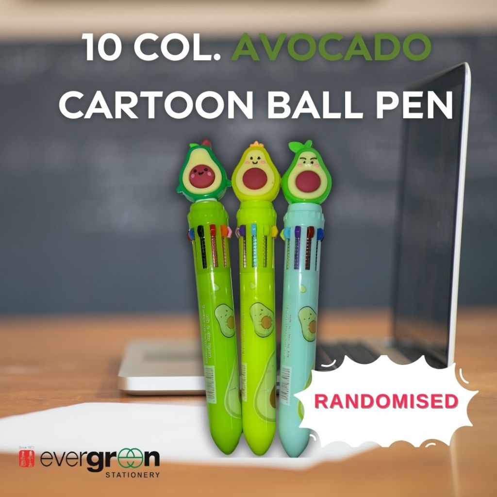 [SG] Assorted Cartoon 10 Col Ball Pen [Evergreen Stationery]