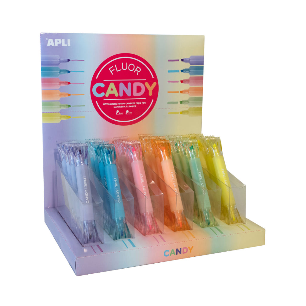 [SG] Apli Candy Highlighter (Pink/Blue/Purple/Orange/Green/Yellow) [Evergreen Stationery]