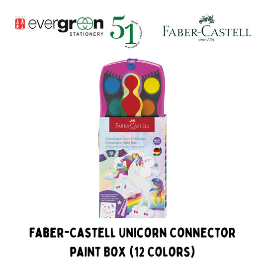 [SG] Faber-Castell Unicorn Connector Paint Box (12 Colors) [Evergreen Stationery]