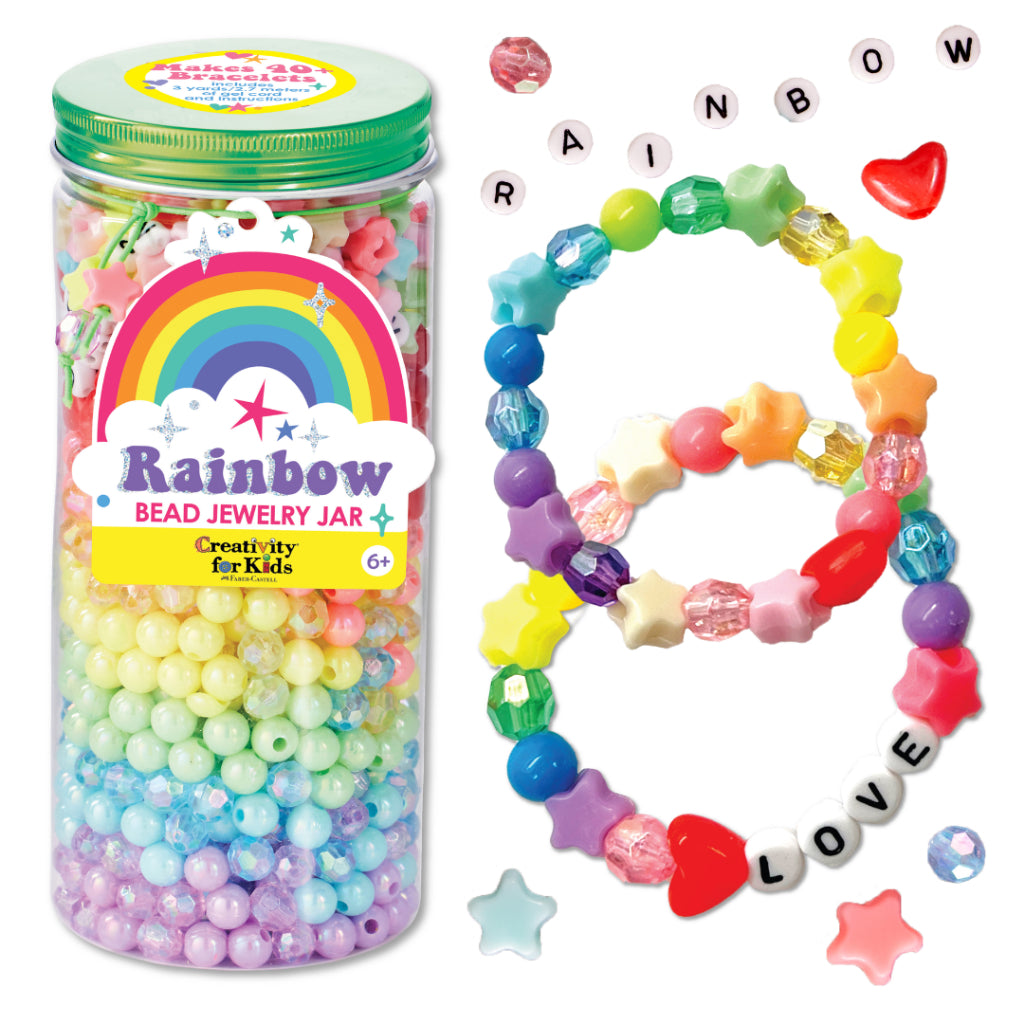[SG] Faber-Castell Unicorn/Rainbow Bead Jewelry Jar [Evergreen Stationery]