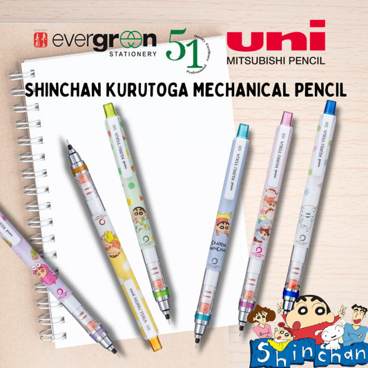 [SG] LIMITED EDITION Uni Crayon ShinChan Kurutoga 0.5mm Mechanical Pencil [Evergreen Stationery]
