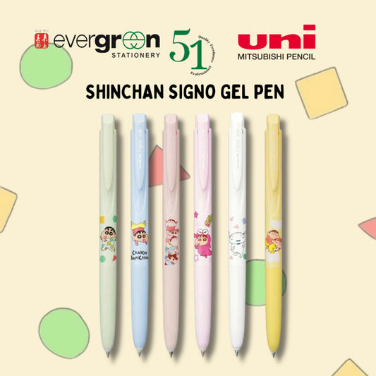 [SG] LIMITED EDITION Uni Crayon ShinChan Signo Gel Pen [Evergreen Stationery]