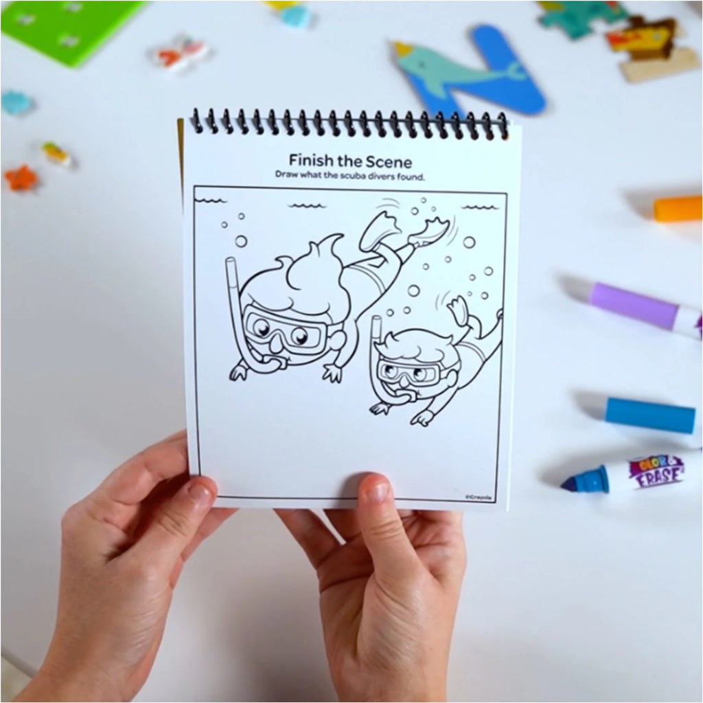 [SG] Crayola Color & Erase Activity Pad (Sea) [Evergreen Stationery]