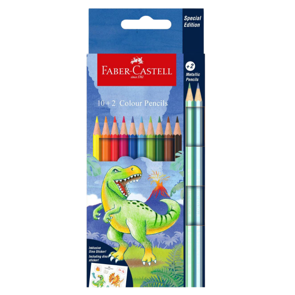 [SG] Faber-Castell Dino Color Pencils (12 Colors) [Evergreen Stationery]