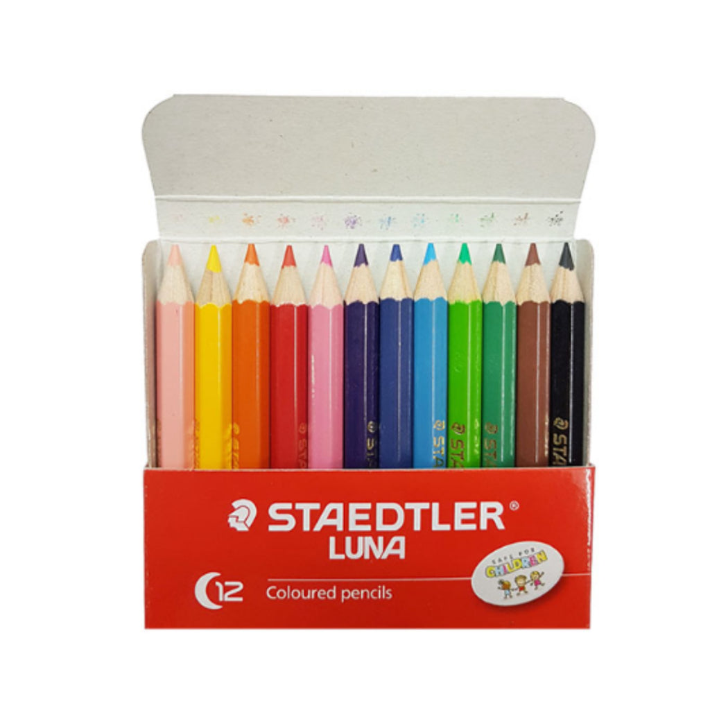 [SG] Steadtler Luna 12 Pcs Short Coloured Pencil [Evergreen Stationery]