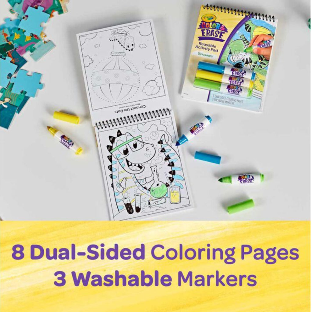 [SG] Crayola Color & Erase Activity Pad (Dinosaur) [Evergreen Stationery]