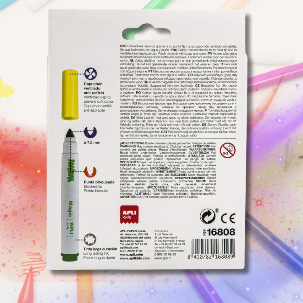 [SG] Apli Markers Magic 8pcs [Evergreen Stationery]
