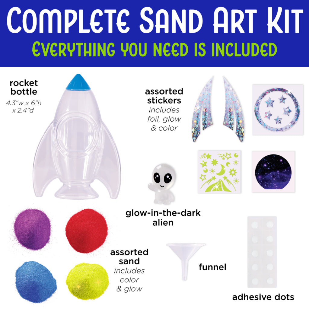 [SG] Faber-Castell Glow In The Dark Sand Art Rocket Ship [Evergreen Stationery]