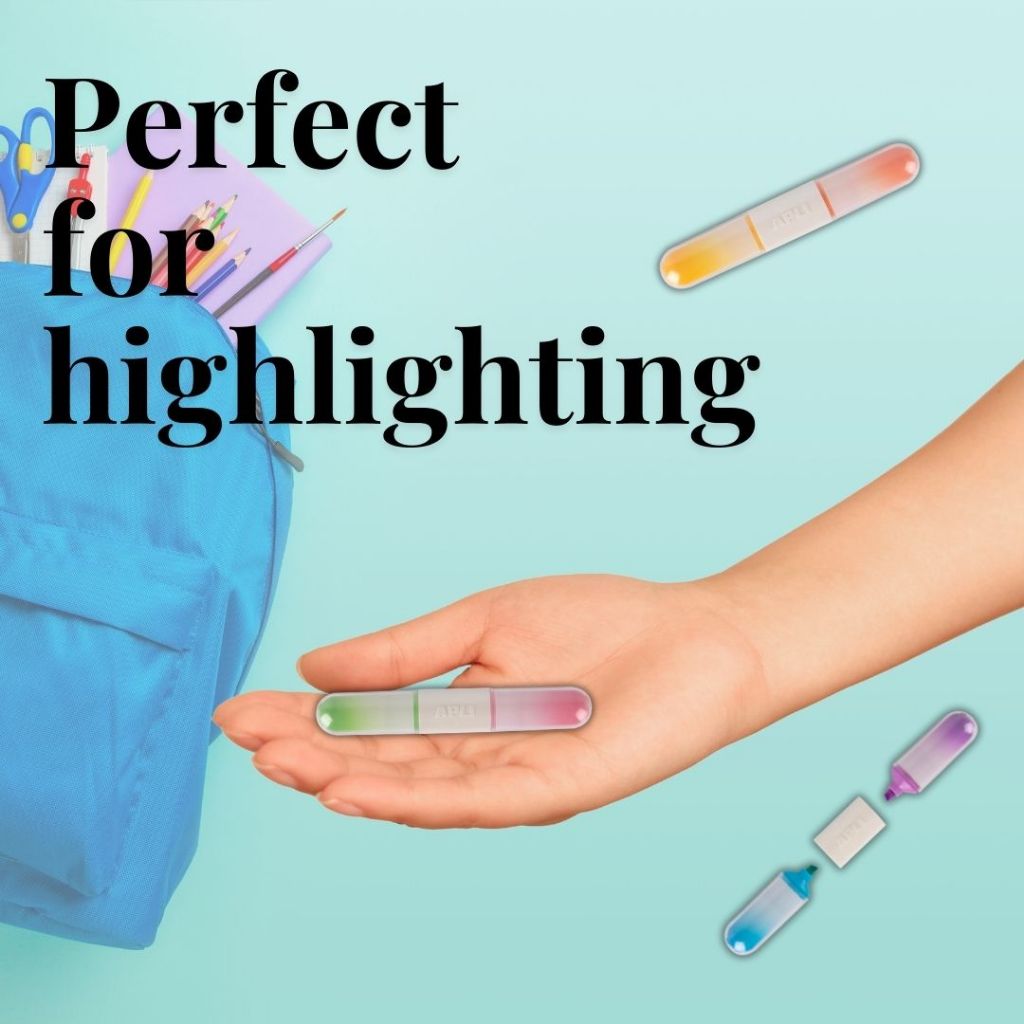 [SG] APLI Mini Dual Highlighter [Evergreen Stationary]