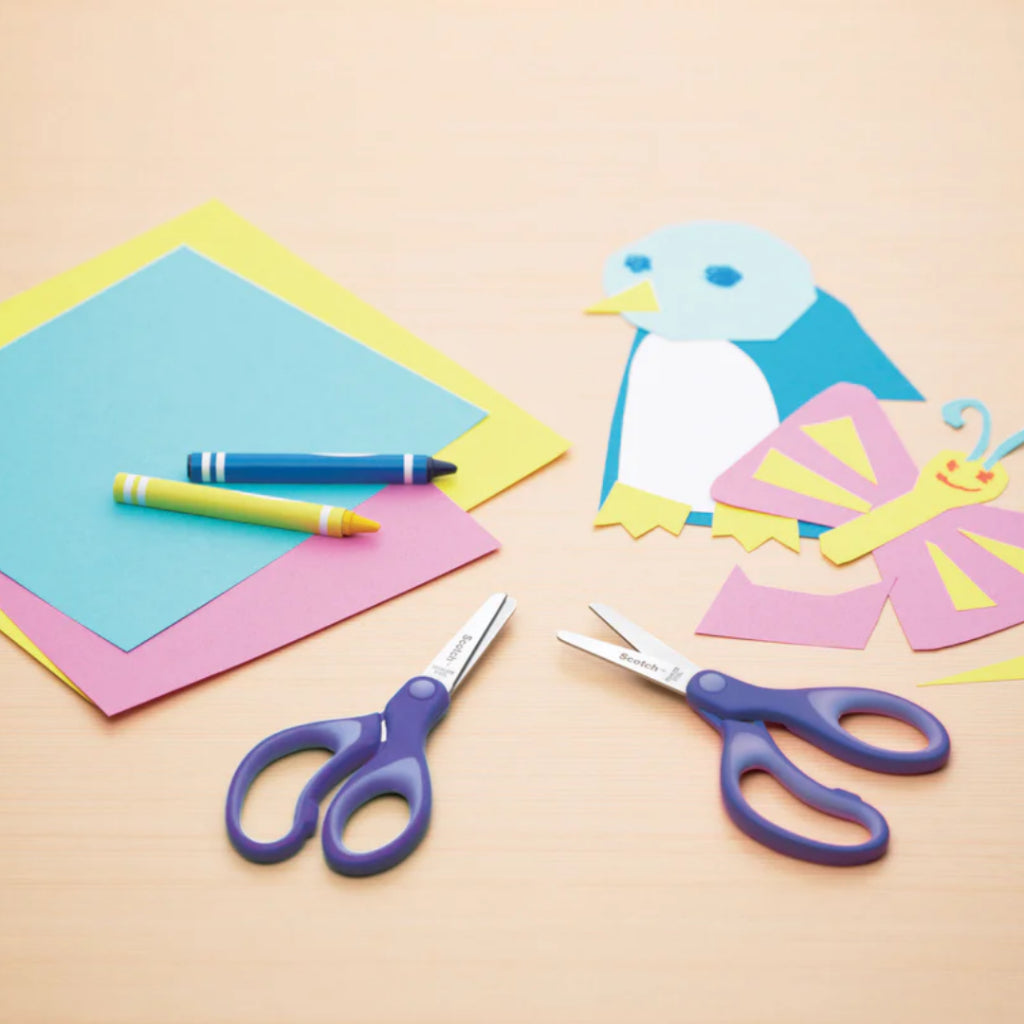 [SG] 3M 1442B 5 Inches Purple Kids Scissors Evergreen Stationery]