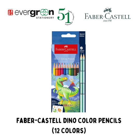 [SG] Faber-Castell Dino Color Pencils (12 Colors) [Evergreen Stationery]