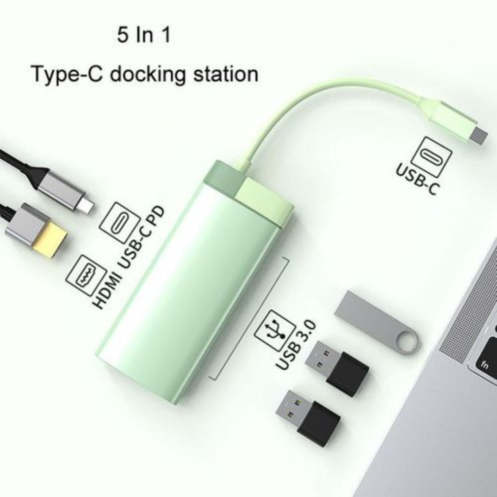 [SG] BS5A 5-in-1 USB-C Hub [Evergreen Stationery]