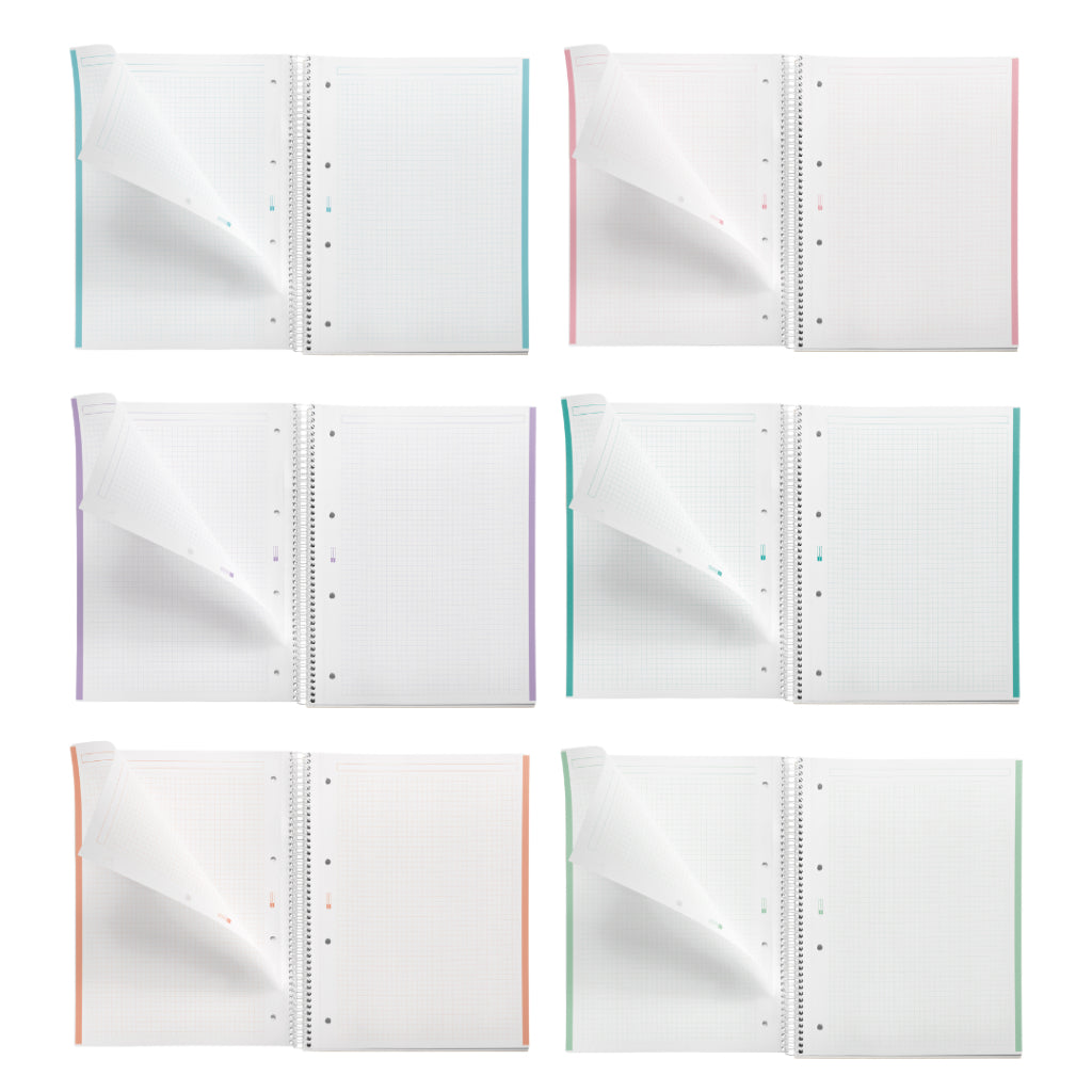 [SG] Apli A4 80pgs Square Messages Spiral Notebook (6 Colors Available) [Evergreen Stationery]