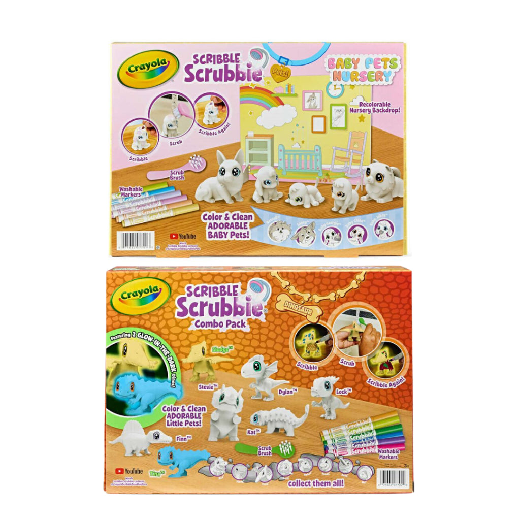 [SG] Crayola Scribble Scrubbie (Baby Pets/Glow Dino) [Evergreen Stationery]