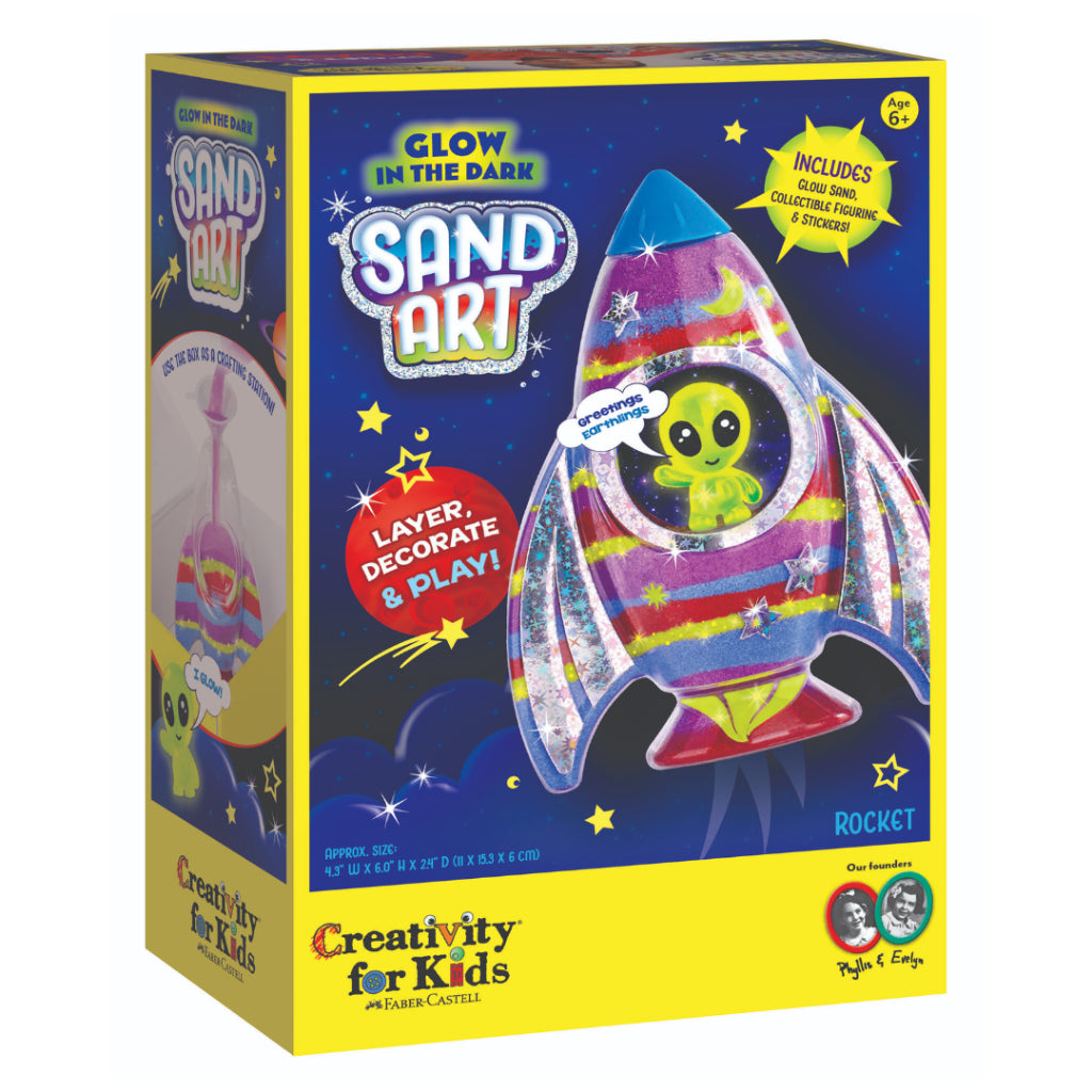 [SG] Faber-Castell Glow In The Dark Sand Art Rocket Ship [Evergreen Stationery]