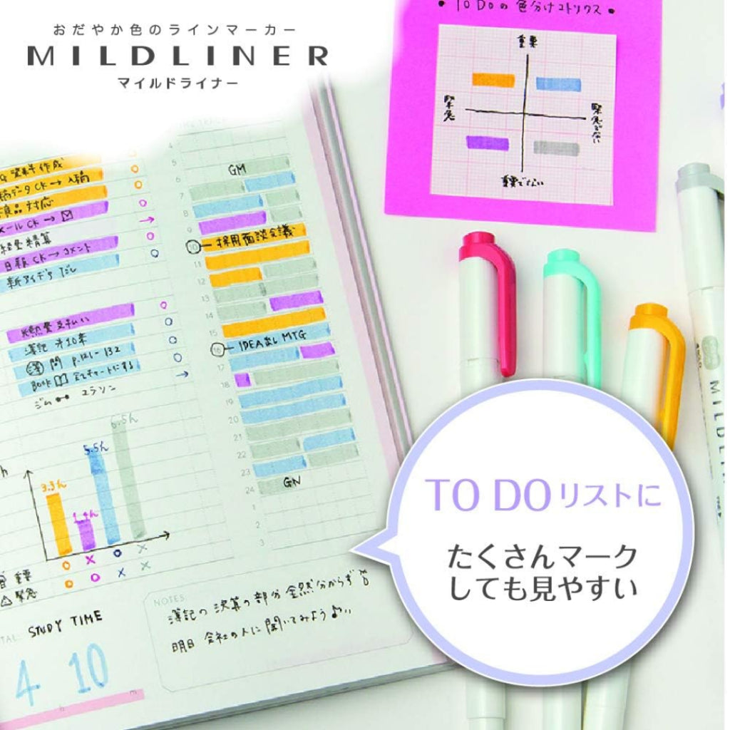 [SG] Zebra Mildliner WKT7-25C/Box [Evergreen Stationery]