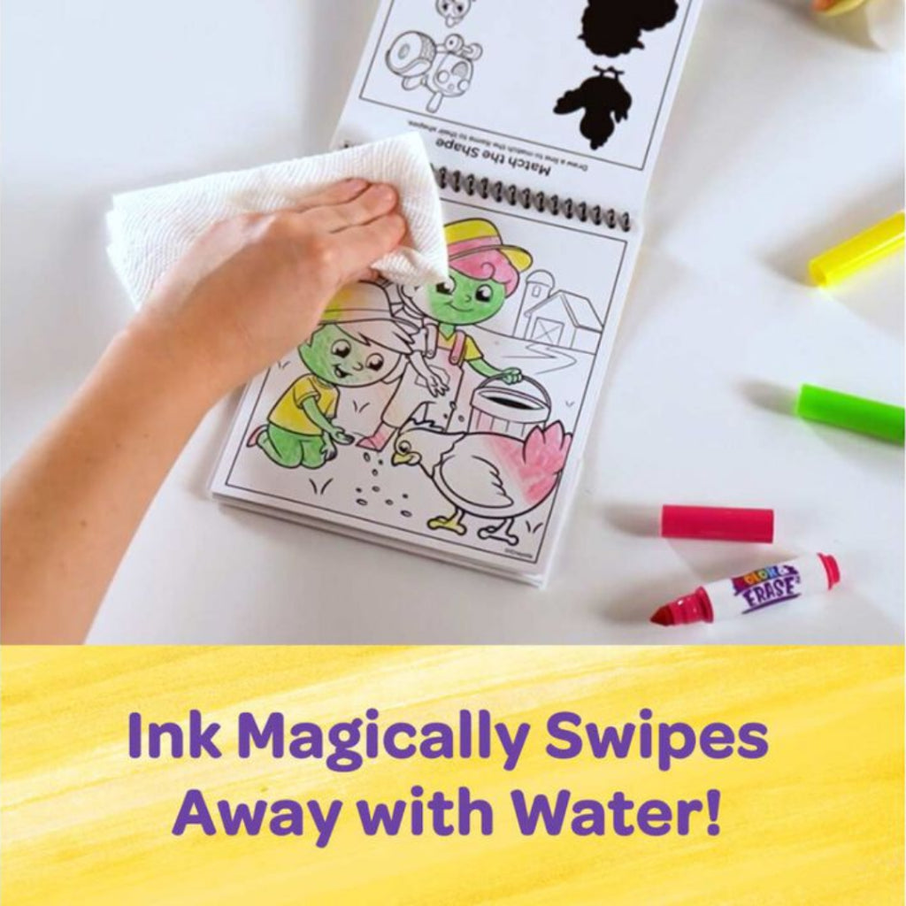 [SG] Crayola Color & Erase Activity Pad (Farm) [Evergreen Stationery]