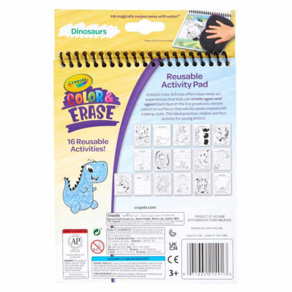 [SG] Crayola Color & Erase Activity Pad (Dinosaur) [Evergreen Stationery]
