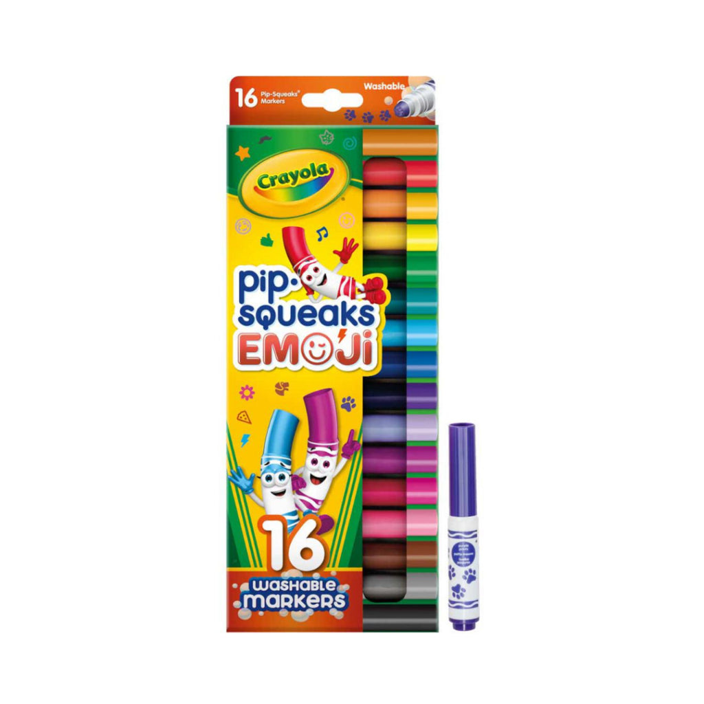 [SG] Crayola Pip-Squeaks Emoji Stamp Markers, 16 Count [Evergreen Stationery]