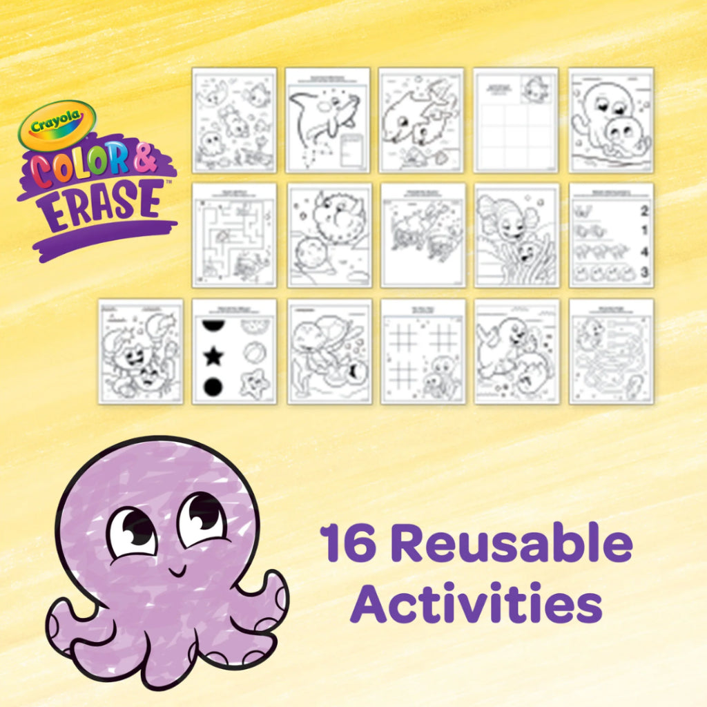 [SG] Crayola Color & Erase Activity Pad (Sea) [Evergreen Stationery]