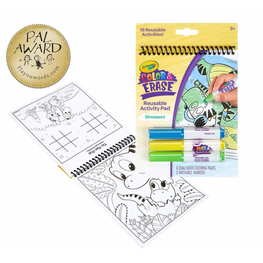 [SG] Crayola Color & Erase Activity Pad (Dinosaur) [Evergreen Stationery]