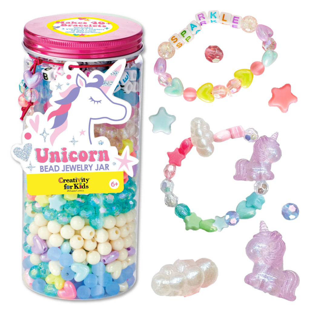 [SG] Faber-Castell Unicorn/Rainbow Bead Jewelry Jar [Evergreen Stationery]