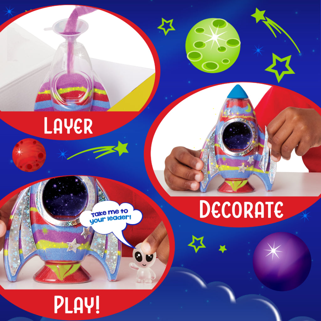 [SG] Faber-Castell Glow In The Dark Sand Art Rocket Ship [Evergreen Stationery]