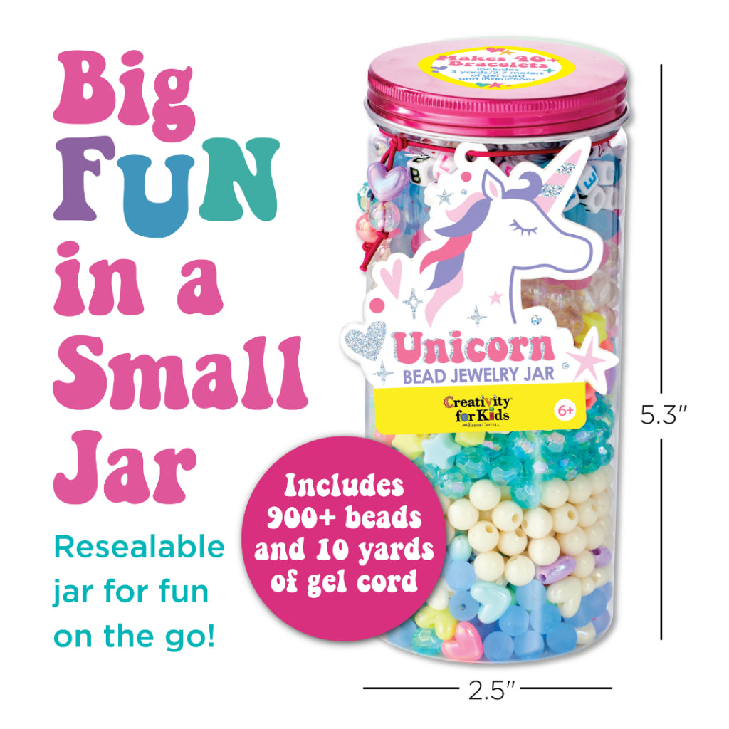 [SG] Faber-Castell Unicorn/Rainbow Bead Jewelry Jar [Evergreen Stationery]