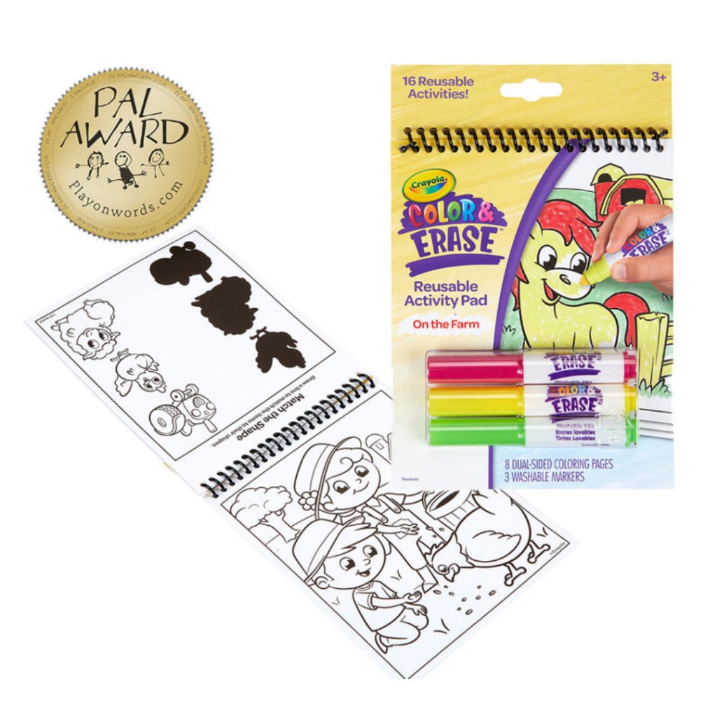 [SG] Crayola Color & Erase Activity Pad (Farm) [Evergreen Stationery]