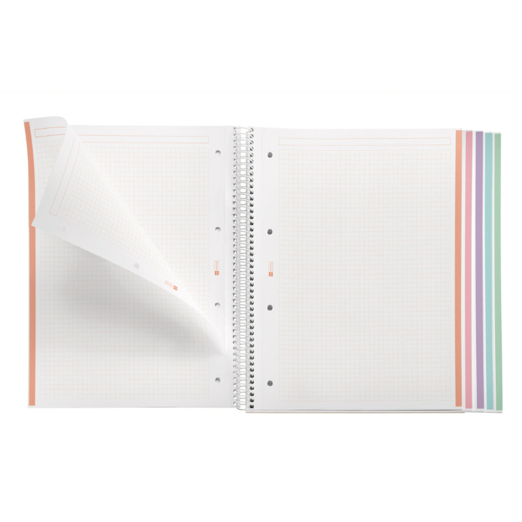 [SG] Apli MR46685 A4 Mint 120pgs Square Emotions Spiral Notebook [Evergreen Stationery]